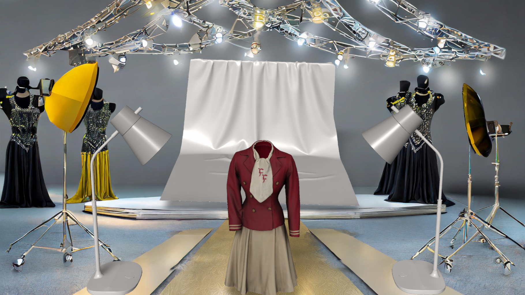 Blazer, Skirts, and Scarf Used by a Member of the Flaming Flashes, 1934